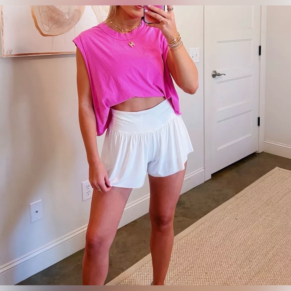 Free People Inspire Tank Pink Blush Size XS Box Fit Oversized Athletic Gym NEW - Picture 3 of 6